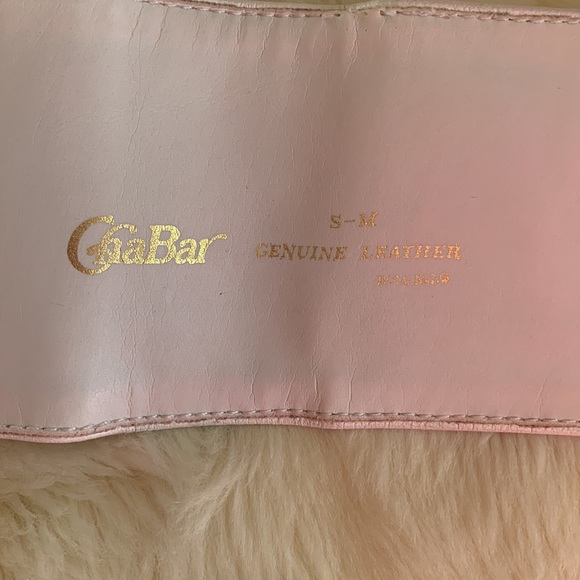 Vtg 80s Genuine leather Unique Artisan belt gold ornate buckle ruffle Belt M NOS - Picture 11 of 15